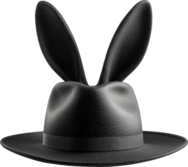 black bunny hat