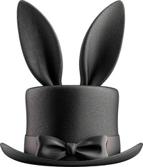 black bunny hat