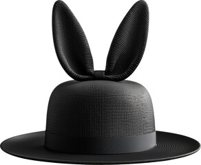 black bunny hat