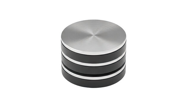 Modern Cylinder Component Isolated on White Background