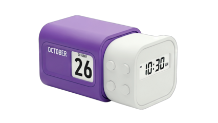 Modern Digital Alarm Clock with Calendar Display at 10:30 AM