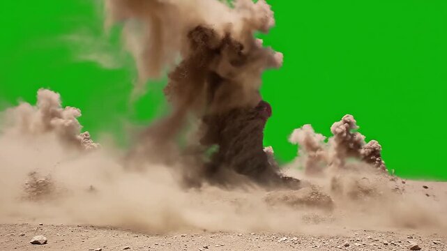 Windy Canyon Formation with wind causing dust and particles effect ad_ready green screen wind effects style featuring windy
