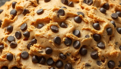 Delicious homemade cookie dough with rich chocolate chips, perfect for baking treats at any celebration or gathering.