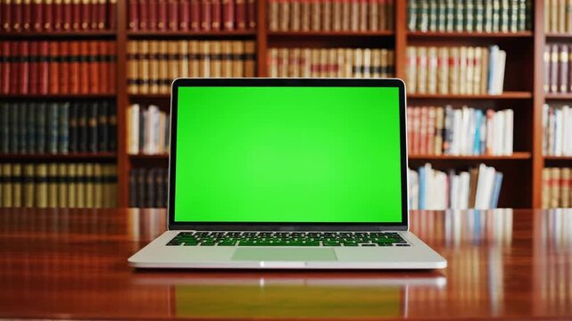 Sleek Modern Laptop Displaying a Customizable Screen on a Minimalist Desk