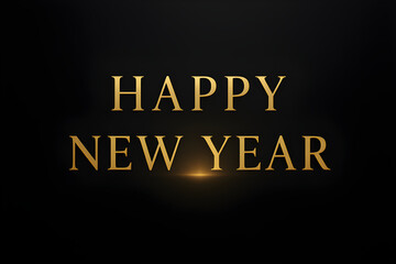 Luxury Happy New Year Background in Black and Gold