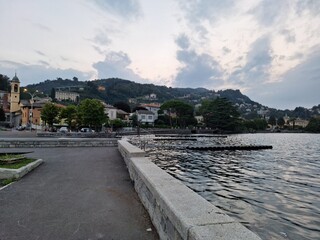 Lake Como in Italy during Summer