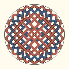 Morrice Lattice Circular Pattern with Interwoven Strands