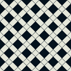 Morrice Lattice Geometric Pattern with Black and Cream Color Scheme