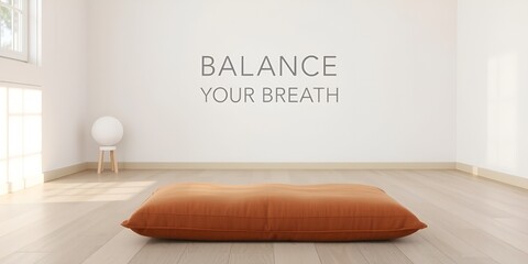 BALANCE YOUR BREATH – Meditation Cushion Poster