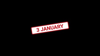 3 January stamp animation