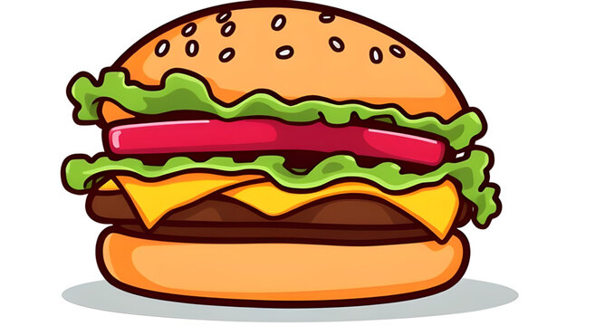 burger cartoon vector, cartoon burger illustration, cute burger clipart, funny burger vector, burger character cartoon, hand-drawn burger illustration, kawaii burger vector, burger food cartoon, carto