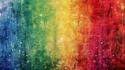 Vibrant rainbow gradient with textured, speckled effects