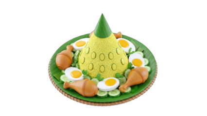 Nasi Tumpeng: Traditional Indonesian Food on a Plate