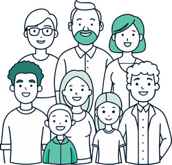 Abstract geometric shapes with vibrant color palette