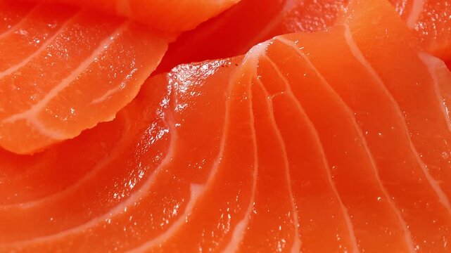 Red fish fillet. Raw salmon fillet texture close up