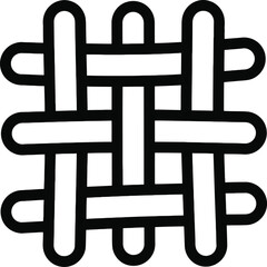 Woven grid pattern simple geometric vector