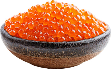 bowl of salmon roe ikura with rice 