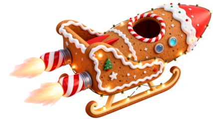 Cartoon octopus with a sweet smile on a delicious holiday gingerbread cookie