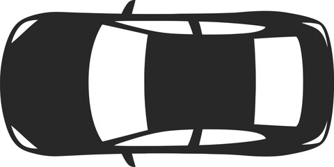 Top View Car Silhouette Vector