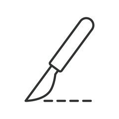 Surgery icon in line design. oncology operation, tumor removal, medical procedure, treatment, diagnosis, pathology on white background vector. cancer surgery editable stroke icon