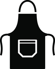 Simple kitchen apron icon with pocket cooking garment vector
