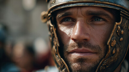 Historical scene depicting a Roman soldier recognizing Jesus as the Son of God, captured in cinematic 4K quality.