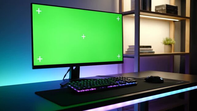 Bright 4K Computer Monitor Screen Displaying Digital Content