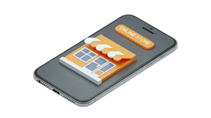 Online Store on Smartphone: Shopping Concept