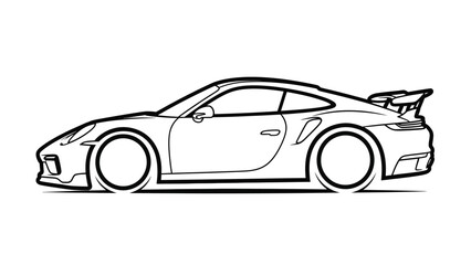 Simple Line Art Icon of a Credit Card Swipe Terminal with Arrow