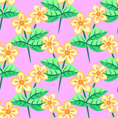 Vector - flower bouquet in color seamless pattern.