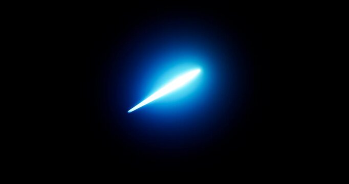 blue energy bullet effect on black background