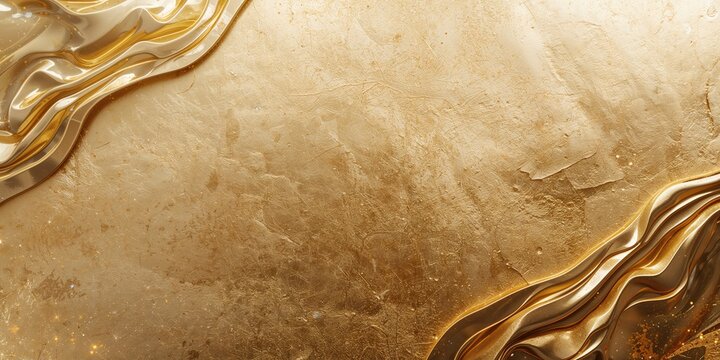 Abstract textured background with rough golden metallic wall, suitable for editorial header design