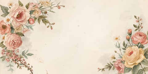 Vintage flower illustration, suitable for botanical background or decorative pattern design