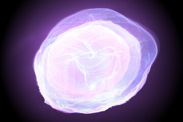 Quantum universe, quantum foam, 3D rendering. No-AI