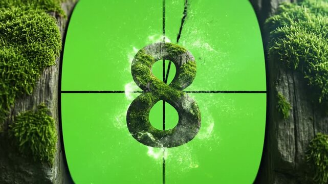 Vibrant aurora borealis dissolve with stylized dissolving countdown timer on effect ad_ready green screen countdown timer backgrounds