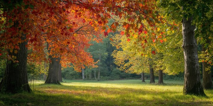 Colorful wild grape leaves forming a vibrant background for text layout, autumn season awareness - Powered by Adobe