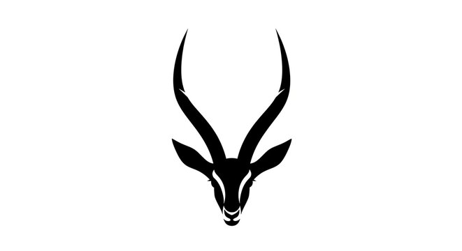 Elegant Impala Silhouette - A Minimalist Wildlife Logo Design.