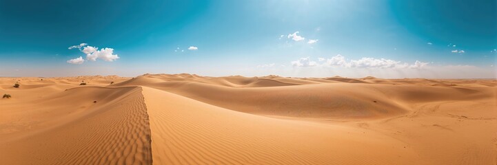 Sahara Desert sand dunes in Africa, natural landscape and wind erosion