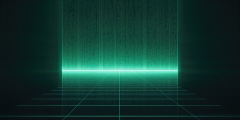 Digital abstract with green grid pattern, used as a background for data visualization or interface elements
