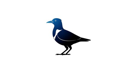 Obraz premium Elegant bird illustration on white background, perfect design.