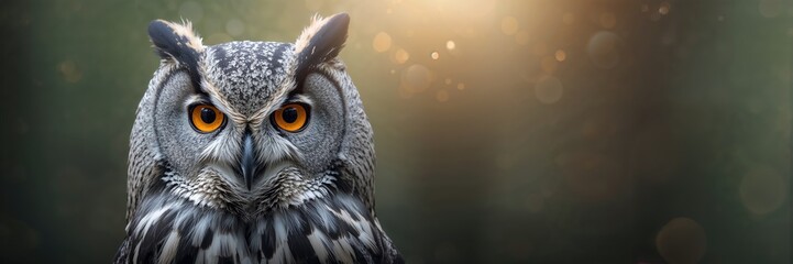 Obraz premium Large grey owl resting on a tree branch amid dense foliage, illustrating wildlife habitat for conservation awareness