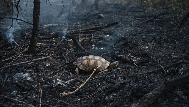 After large wildfires in Evros, Greece, environmental restoration actions are ongoing to prevent future disasters, Earth Day