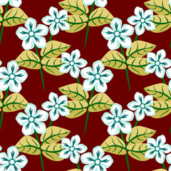 Vector - flower bouquet in color seamless pattern.