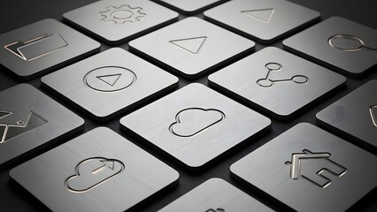 Close-up macro detail of a computer keyboard button, a symbol of technology and business communication
