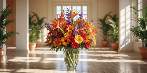 Vivid flower arrangement with diverse blooms, ideal for garden or floral decor, World Flower Day