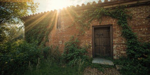 Historical outdoor setting highlighting vintage architecture, focusing on preservation and cultural significance