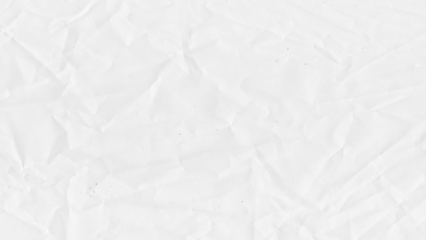 Crumpled paper texture background. White wrinkled sheet. Overlay effect image