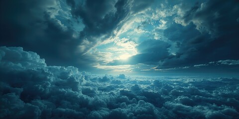 Gray weather with diffuse sunlight illuminating a scenic countryside backdrop for editorial or design purposes