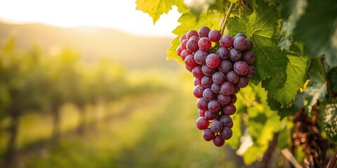 Fototapeta premium Fresh grapes in a bowl, highlighting their role as a fiber-dense snack, suitable for health-conscious eating