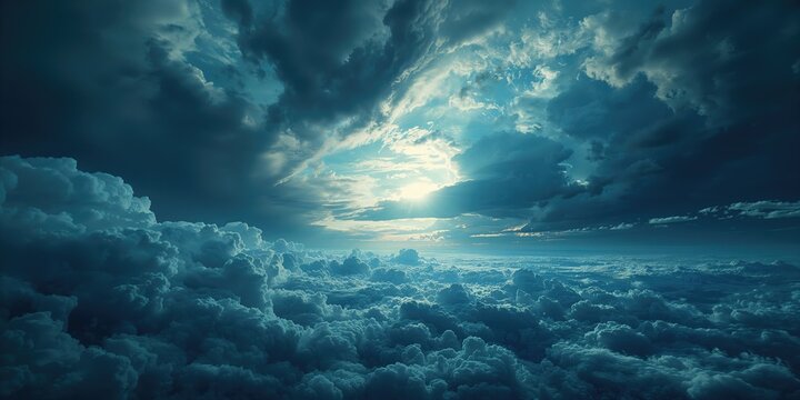 Gray weather with diffuse sunlight illuminating a scenic countryside backdrop for editorial or design purposes